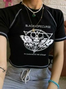Black Crop Top .