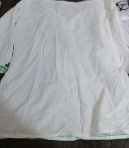 Embroidered White Short Kurti