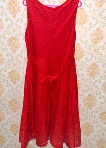 Elegant Red Lace Dress