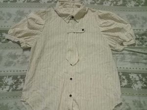 Striped Puff Sleeve Blouse shirt