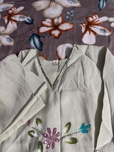 Embroidered Kurta Set with Dupatta