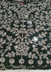Green XL Embellished Lehenga Choli Set