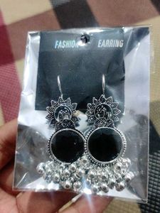 oxidised silver earrings
