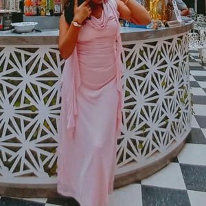 Pink Ruffle Maxi Dress
