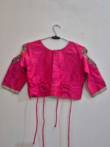 Pink and Navy Blue Lehenga Choli set