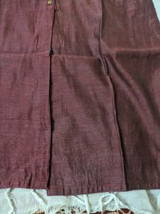 Unused Maroon Silk Cotton mix kurta