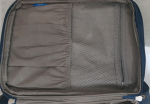 Skybags, blue in colour, cabin baggage