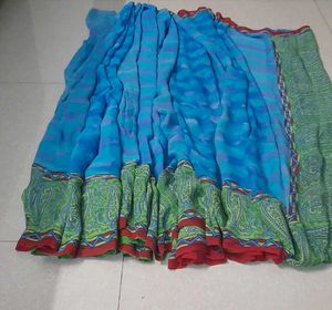 Blue &amp; Green Saree