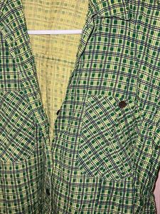 Green Plaid Button-Up Shirt