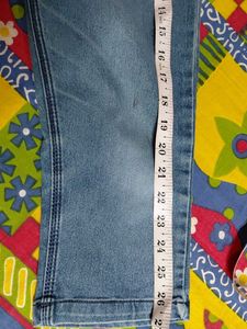 Blue Polka Dot Capri Jeans combo
