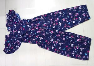 UPTOWNIE BLUE Floral Jumpsuit Size- S