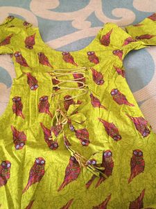 Whimsical Owl Print Kurta salwar Set