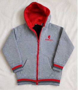 Kids Grey Zip-Up Hoodie