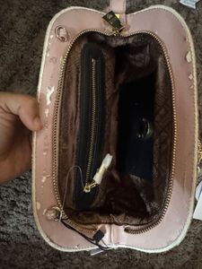 Love Moschino Pink Quilted Crossbody With Flaw