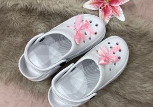 y2K cute ribbon crocs