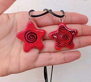 Y2k Swirl Star Chunky Necklace