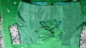 dual-tone green ombre chiffon saree, a gracefully