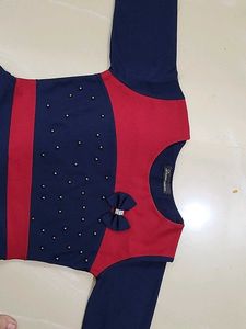Girls' Adorable Bow Accent Dress