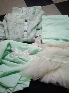 Elegant Mint Green Kurta Set with Palazzo