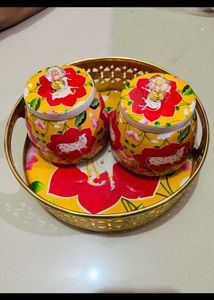 Decorative Serving Tray with Jars newwdtag