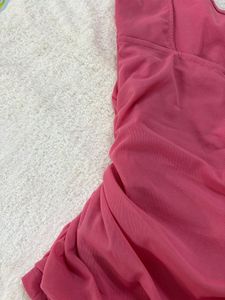 Pink Ruched Detail Top