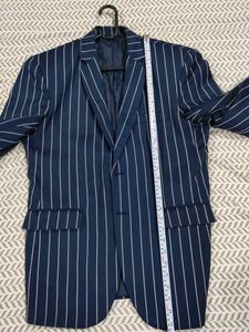 Men's Striped Navy Blazer