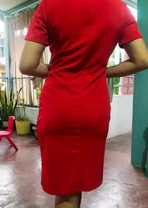 Red Lace Sheath Dress