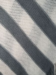 Chic Striped Knit Poncho