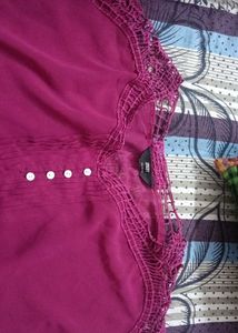 Crop Top  Beautiful purple lesh