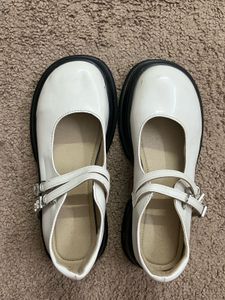 White Mary Jane Platform Shoes