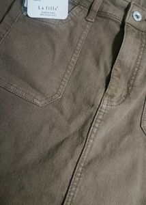 Chocolate Brown Cargo Maxi Skirt