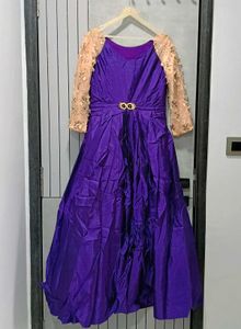 Beautifully Combination Peach Purple Gown