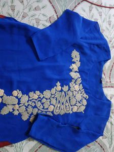 Blue Embroidered Kurta
