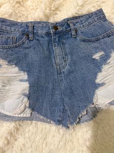 Y2K Distressed Denim Shorts