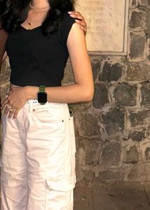 Negotiate this Black Cropped Top