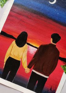 Couple Sunset Painting😍