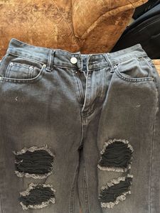Ripped Black Denim Jeans