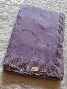Elegant Lavender Embellished Saree❤️