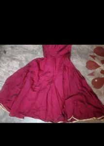 Elegant Maroon Anarkali Gown