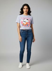 STYLECAST X  HERSHEINBOX Side Cut Out Cropped Top