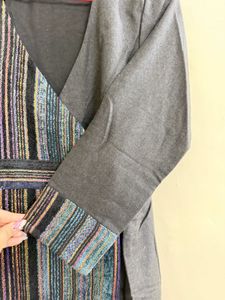 Stylish Striped warm winter dress