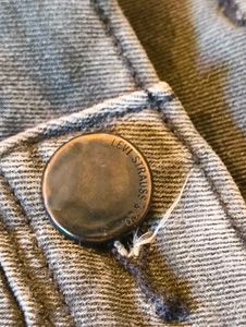 BLACK CHARCOAL LEVI'S DENIM , WASHED FINISH