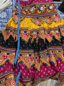 Vibrant Embroidered Gujarati Skirt