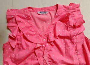 Chic Polka Dot Ruffle Top