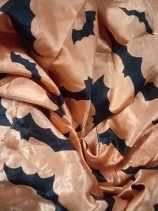 Orange Bat Print Dupatta
