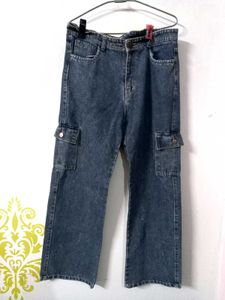 Women's Wide Leg Cargo Jeans