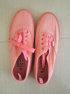 Pink Canvas Lace Sneakers
