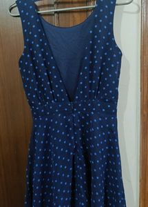 Navy Blue Polka Dot Dress