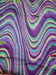 Vibrant Purple Abstract Print Saree