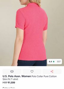 US Polo Assn Pink Zip Shirt 34-36 bust